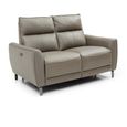 Brooke Electric Recliner Sofa - Taupe Leather - 2 Seater