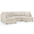 Carnaby U Shape Corner Sofa - Beige Boucle Fabric