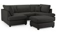 Carnaby U Shape Corner Sofa - Classic Black Fabric