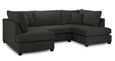 Carnaby U Shape Corner Sofa - Classic Black Fabric