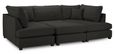 Carnaby U Shape Corner Sofa - Classic Black Fabric