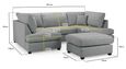 Carnaby U Shape Corner Sofa - Classic Grey Fabric