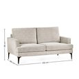 Carrera Oyster Cream Fabric Sofa - 2 Seater