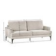 Carrera Oyster Cream Fabric Sofa - 3 Seater