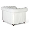 Caserta Armchair - White Leather Chester