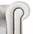Caserta Armchair - White Leather Chester