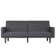 Clearance - Paso Dark Grey Linen Fabric 2 Seater Sofa Bed - 2110429UK - FSS16466
