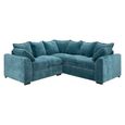Colbee Large Corner Sofa - Teal Fabric