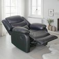 Conrad Manual Recliner Armchair - Black Leather