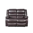 Conrad Manual Recliner Sofa - Brown Leather - 2 Seater