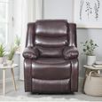 Conrad Manual Recliner Sofa Set - Brown Leather - 3+1+1 Seater