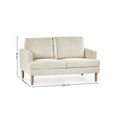 Daisy Beige Pearl Barley Fabric Sofa - 2 Seater