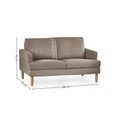 Daisy Coyote Grey Fabric Sofa - 2 Seater