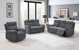 Detroit Manual Recliner Sofa - Grey Fabric - 3 Seater
