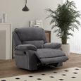Douglas Recliner Armchair - Dark Grey Fabric
