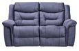 Dudley Silvano Blue Fabric 2 Seater Recliner Sofa