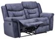 Dudley Silvano Blue Fabric 2 Seater Recliner Sofa