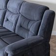 Dudley Silvano Blue Fabric 3 Seater Recliner Sofa