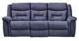 Dudley Silvano Blue Fabric 3 Seater Recliner Sofa