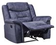 Dudley Silvano Blue Fabric Recliner Armchair
