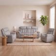 Dylan Electric Recliner Sofa Set - Sandstone Fabric