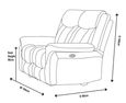 Dylan Sandstone Fabric 2 Seater Electric Recliner Sofa