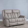 Dylan Sandstone Fabric 2 Seater Electric Recliner Sofa