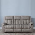 Dylan Sandstone Fabric 3 Seater Electric Recliner Sofa