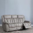Dylan Sandstone Fabric Electric Recliner Sofa Set