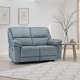 Elio Manual Recliner Sofa - Grey Fabric - 2 Seater