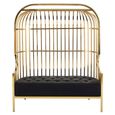 Eliza Sofa - 2 Seater - Gold Metal Frame with Dome Cage