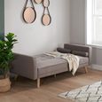 Ethan Click Clack Sofa Bed - 3 Seater - Grey Fabric