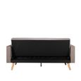 Ethan Click Clack Sofa Bed - 3 Seater - Grey Fabric