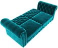 Faulk Chesterfield Teal Velvet Fabric Sofa Bed - 2258979UK