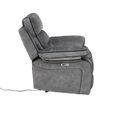 Foster Grey Fabric Recliner Armchair with LED Lights
