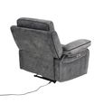 Foster Grey Fabric Recliner Armchair with LED Lights
