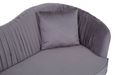 Franza Sofa - 2 Seater - Grey Velvet Fabric - Pleated