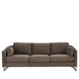 Freda Sofa - 3 Seater - Dark Grey Velvet Fabric