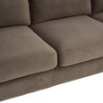 Freda Sofa - 3 Seater - Dark Grey Velvet Fabric