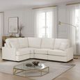 Funk Corner Sofa - Beige Fabric - RHF