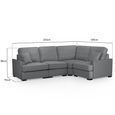 Funk Corner Sofa - Grey Fabric - LHF