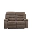 Gabrielle Manual Recliner Sofa - Tawny Brown Leather - 2 Seater
