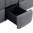 Galaxy Sofa - Tech Grey Fabric - 3 Seater