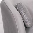 Occasional Armchair with Cushion - Grey Velvet