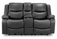 Harald Electric Recliner Sofa - Black Faux Leather - 2 Seater