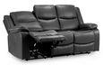 Harald Electric Recliner Sofa - Black Faux Leather - 3 Seater