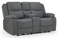 Harald Electric Recliner Sofa - Graphite Fabric - 2 Seater