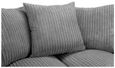 Harley Jumbo Sofa - Grey Fabric - 2 Seater