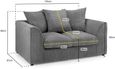 Harley Jumbo Sofa - Grey Fabric - 2 Seater
