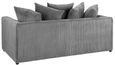 Harley Jumbo Sofa - Grey Fabric - 3 Seater